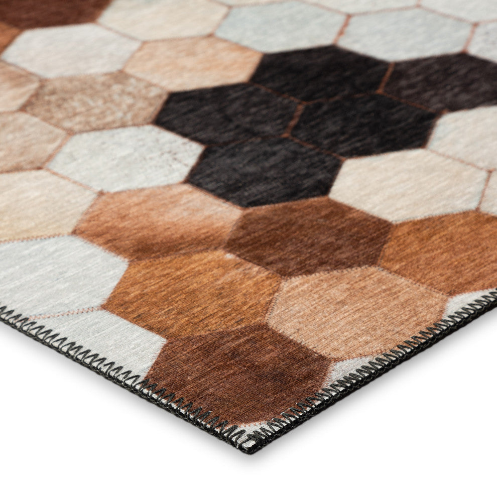 Indoor/Outdoor Stetson SS9 Canyon Machine Washable 10' x 10' Round Rug