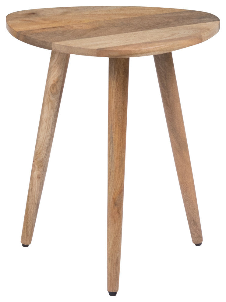Tora End Table, Natural, 18"