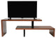 Orford Modern Open Concept Minimalist TV Stand with Iron Legs, Walnut