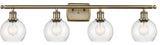 Innovations 516-4W-AB-G124-6 4 Light Bath Vanity Light, Antique Brass