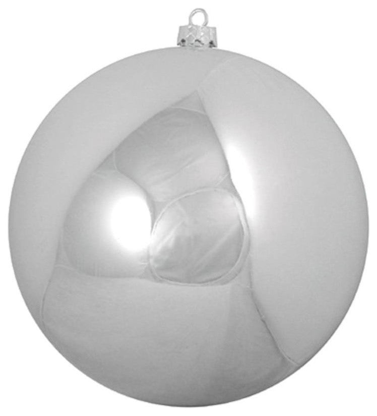 Shiny UV Resistant Christmas Ornament, Silver Splendor, 4"