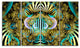 Magical Fairy Pattern Brown, Abstract Art on Canvas, 48"x28", 4 Panels