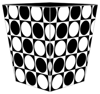 Mod Dot Black and White Wastepaper Basket
