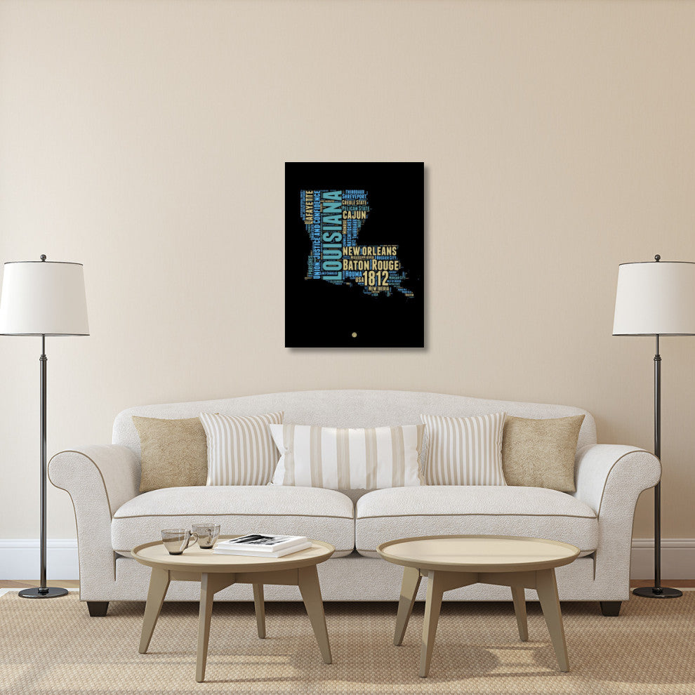 "Louisiana Word Cloud 1" Fine Art Print