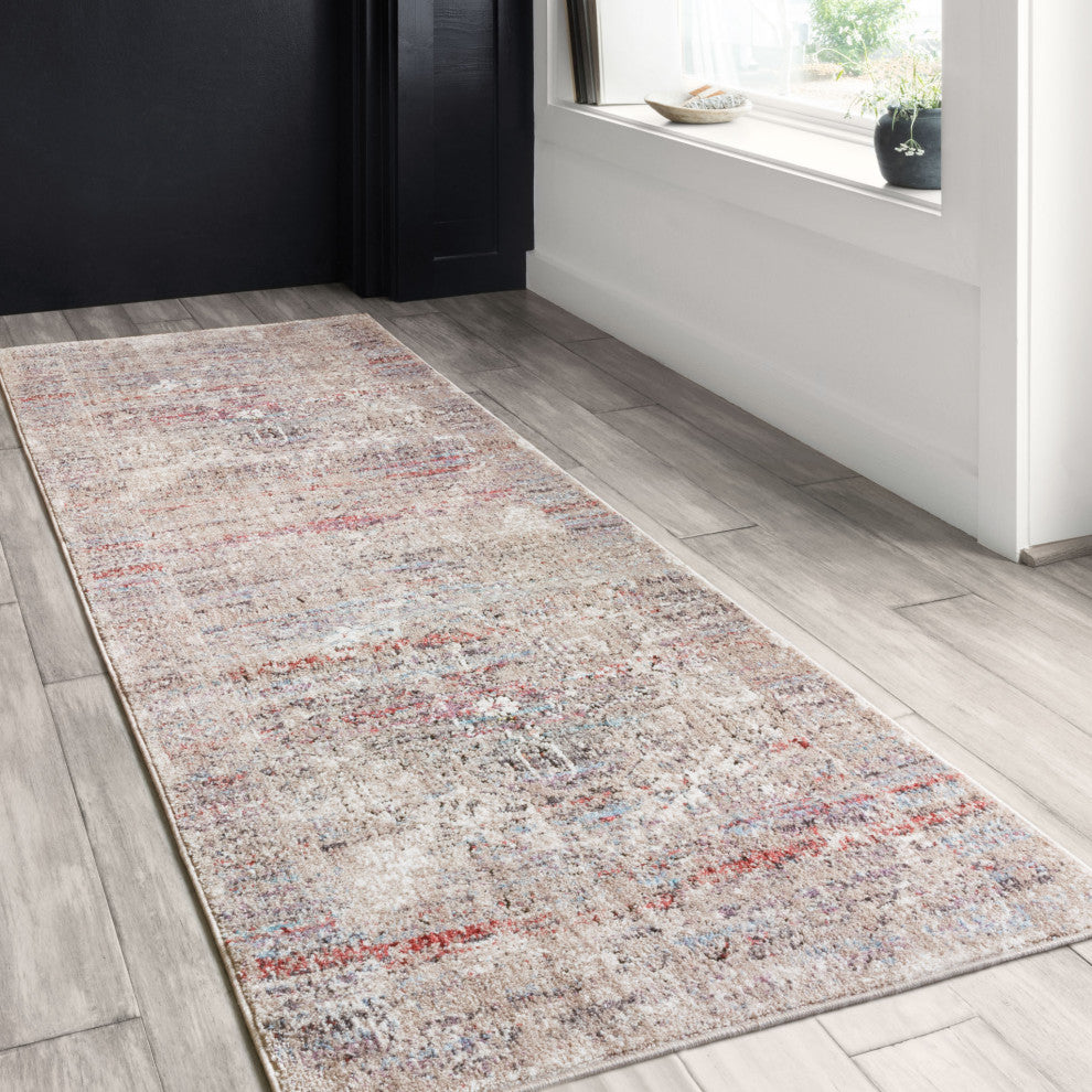 Polyester Pile Dante Area Rug by Loloi II, Beige/Multi, 9'6"x13'3"