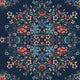 Blue Medallion Floral Peel & Stick Wallpaper