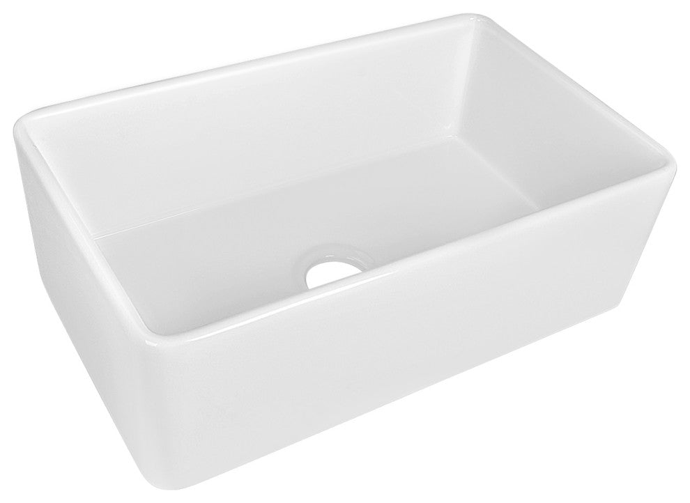 30"L x 18"W Farmhouse Kitchen Sink Single Bowl Kitchen Sink with Sink Grid