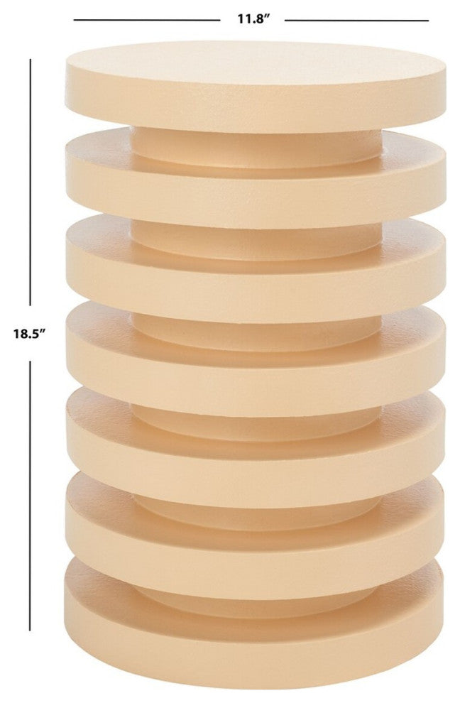 Safavieh Kaysar Accent Table, Creme