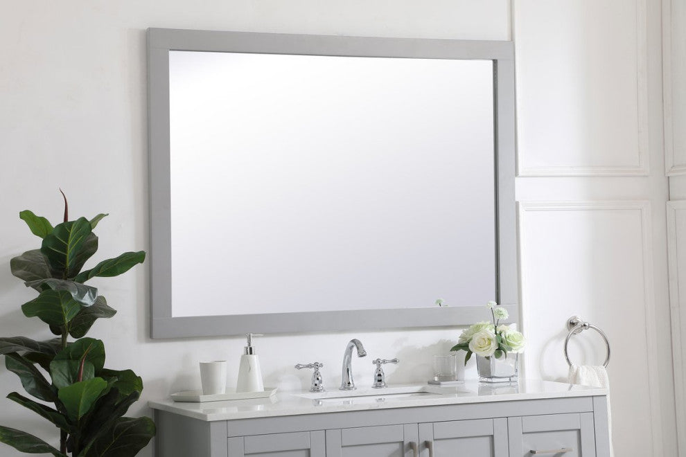 Anderson Rectangle Vanity Mirror, 48", Gray