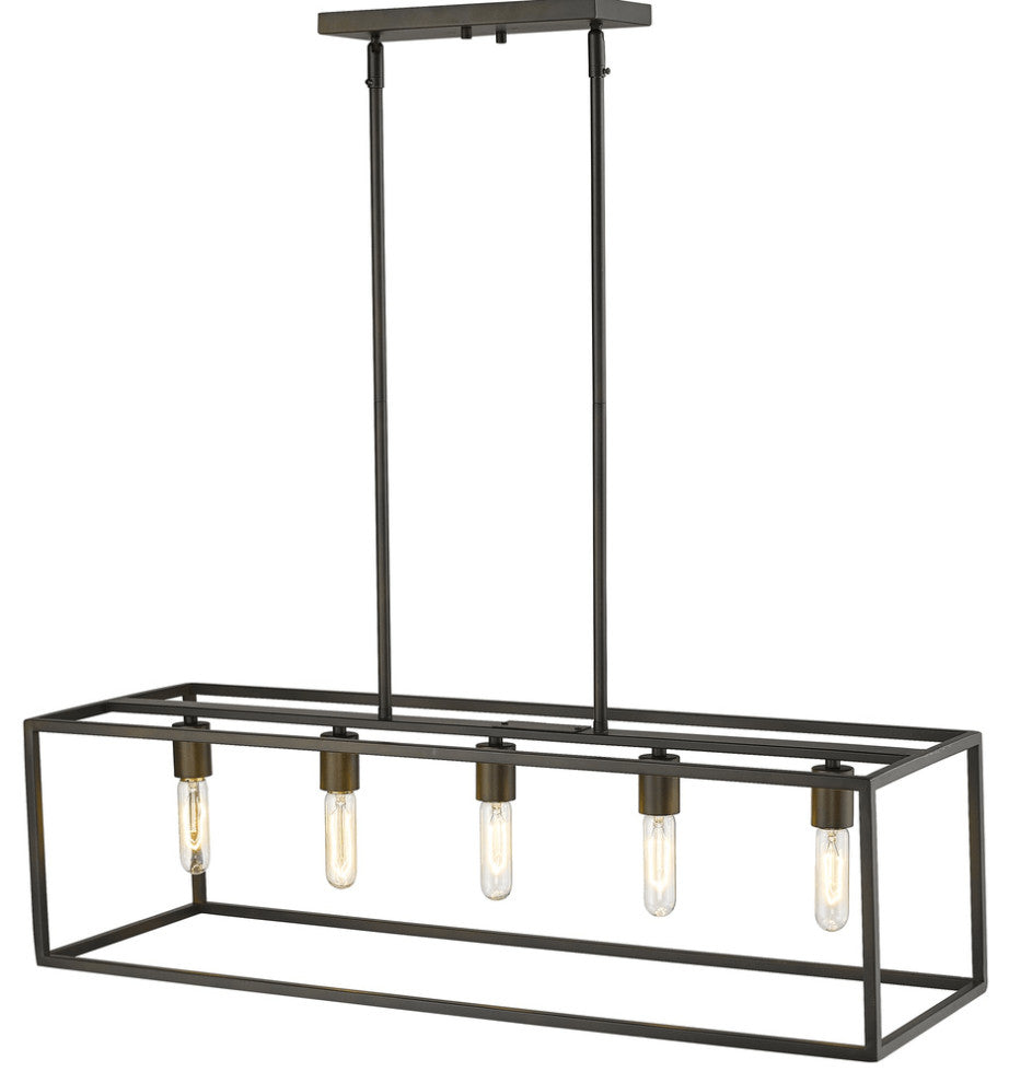 Cobar 5-Light Soil-Rubbed Bronze Island Pendant
