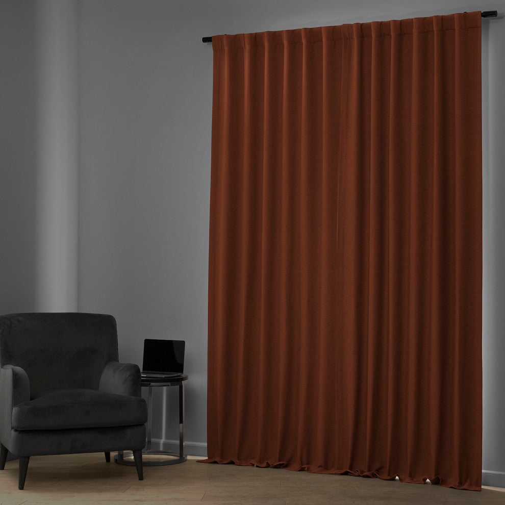 Persimmon Bellino Blackout Room Darkening Curtain Single Panel, 50"x108"