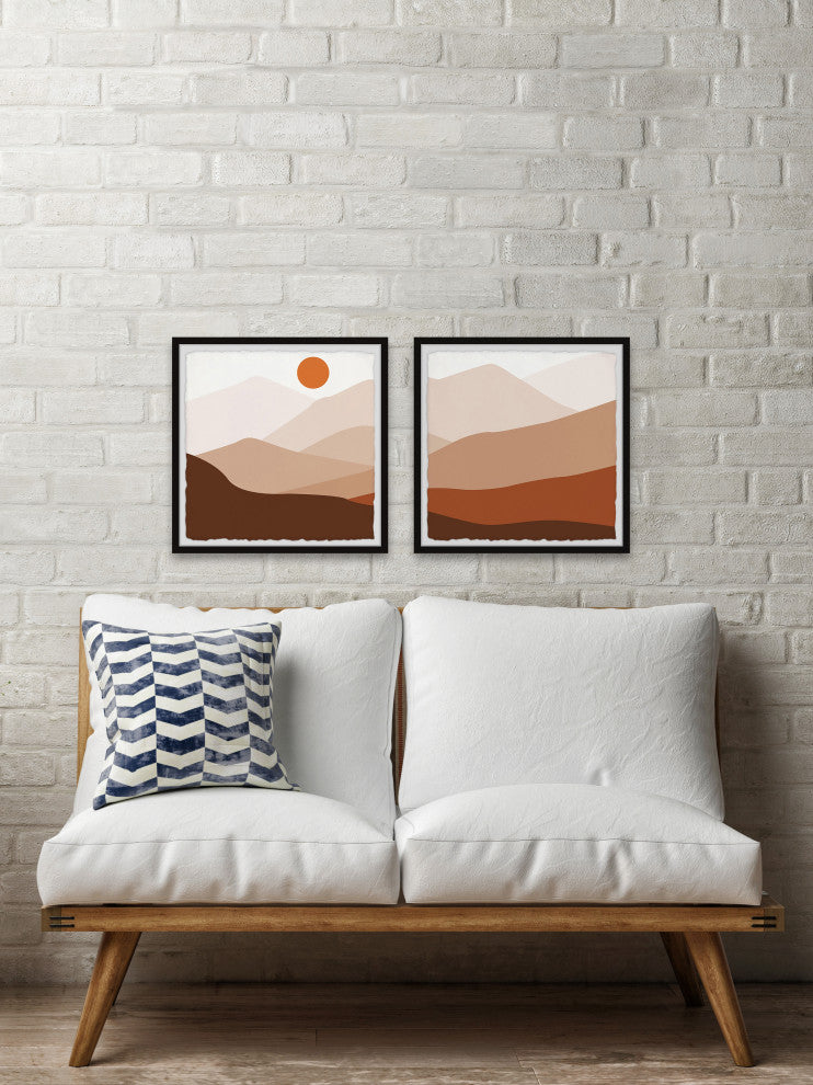 I Climb Mountains Diptych, Set of 2, 12x12 Panels