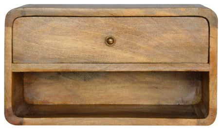 Floating Curve Open Slot Nightsand