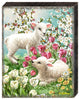 Easter Lambs Wooden Wall Art, Large 24x18