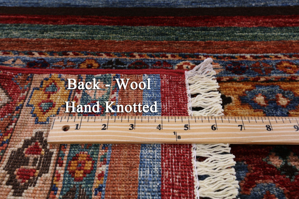 Handmade Khorjin Super Kazak Wool Rug 5' 7" X 7' 9" Q10451