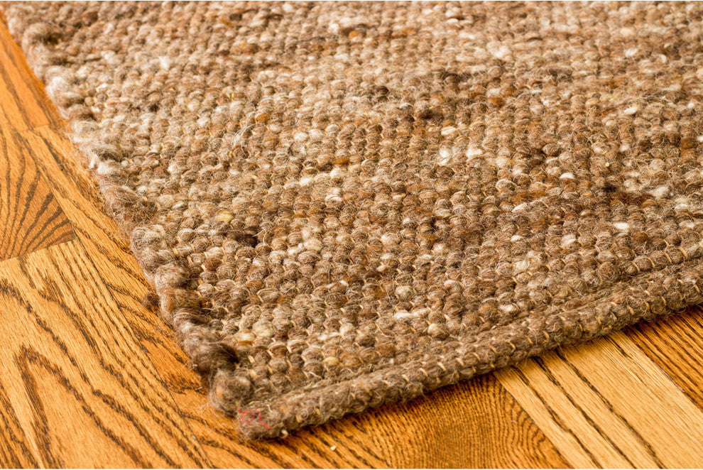 Casual Wool Rug Tabacco Brown 4' X 6' Elements BERB-01