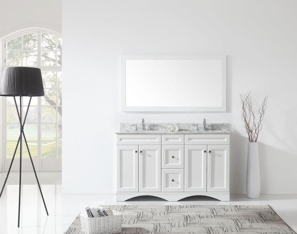Talisa 60" Double Bathroom Vanity Set, White