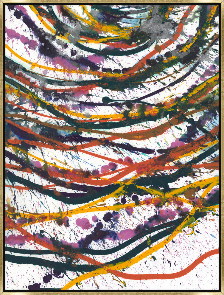 30x40 Couleurs Primaries VI, Framed Artwork, Gold
