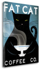 "Cat Coffee No City" By Ryan Fowler, Giclee Print on Gallery Wrap Canvas