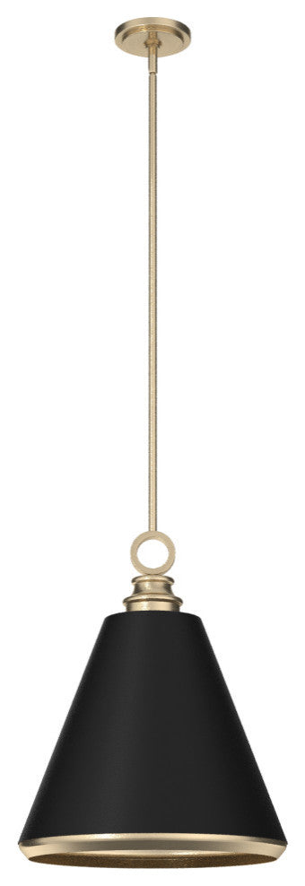 16" Klein Alturas Gold/Flat Matte Black 3-Light Pendant