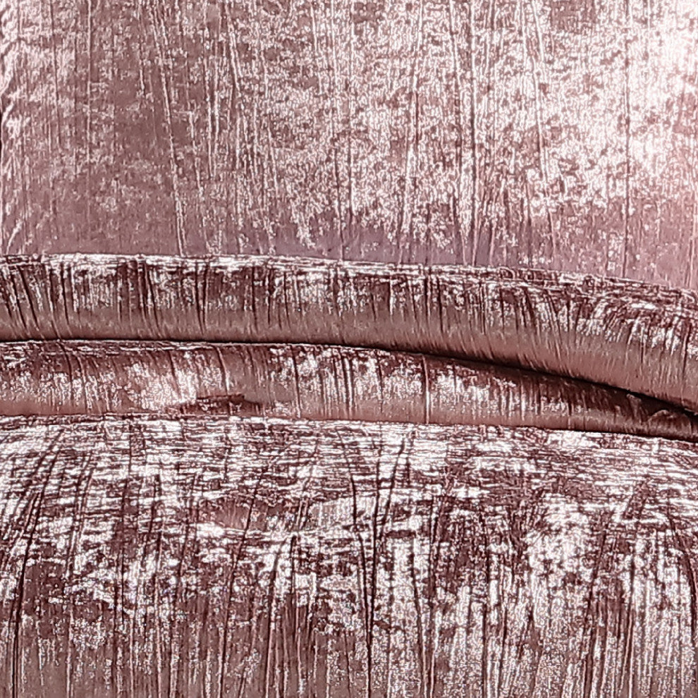 Benzara BM283887 Twin Comforter Set, Polyester Velvet, Deluxe Texture, Pink