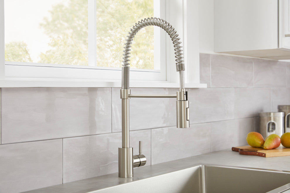 The Foodie Pre-Rinse Kitchen Faucet, Stainless Steel