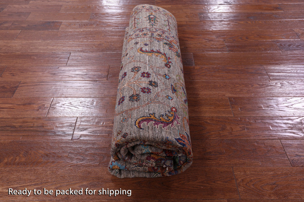 6' 8" X 9' 9" Hand-Knotted Persian Tabriz Wool Rug Q10059