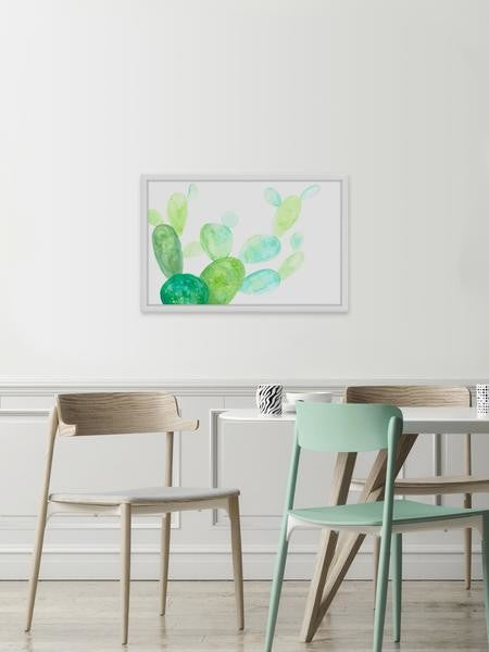 "Prickly Pear Fantasy" Framed Painting Print, 45"x30"