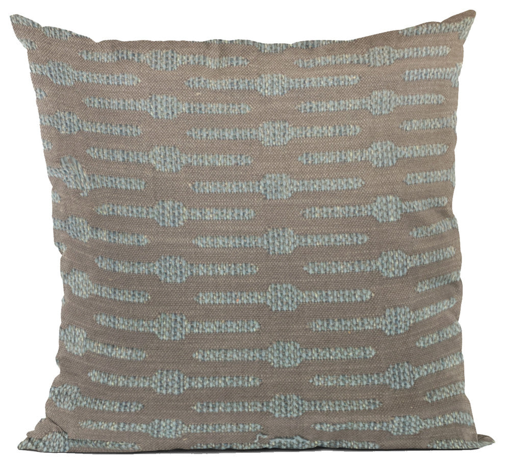 Plutus Blue Needle Stripe Luxury Throw Pillow, 26"x26"