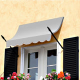 Awntech 3' New Orleans Acrylic Fabric Fixed Awning, Gray