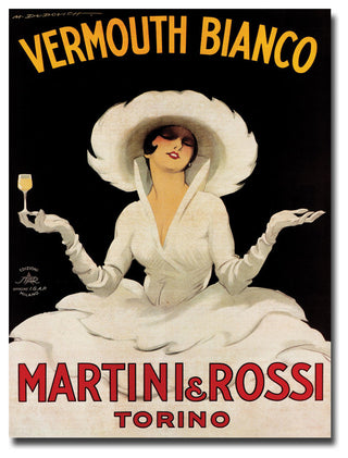 'Vermouth Bianco Martini Rossi' Canvas Art