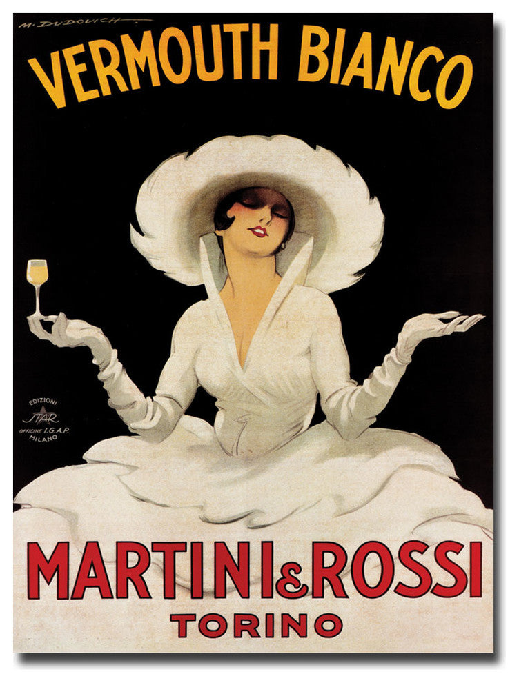 'Vermouth Bianco Martini Rossi' Canvas Art
