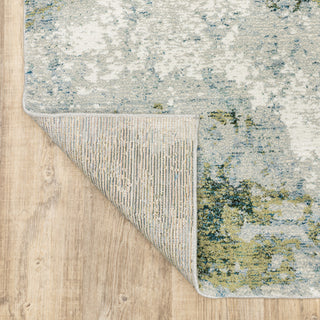 Elements Illusion Blue/Green Area Rug, 2'6"x12'