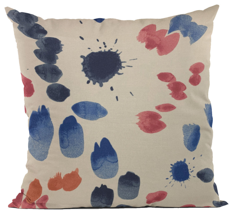 Plutus Multi-Color Creative Art Dot Luxury Throw Pillow, 16"x16"