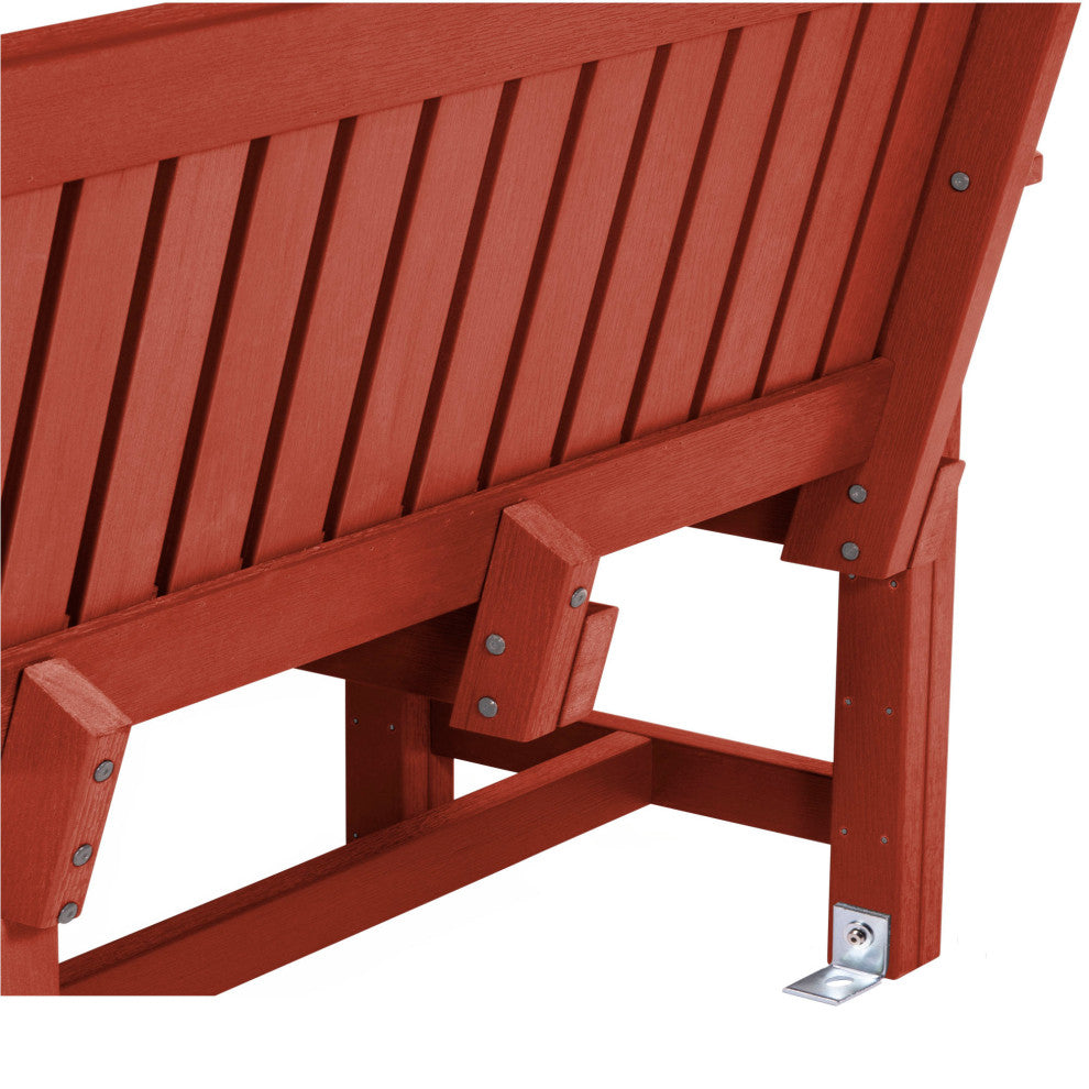 The Sequoia Professional Commercial Grade Exeter 6' Garden Bench, Rustic Red