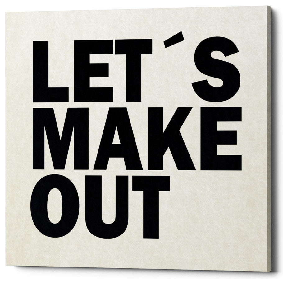 Cortesi Home "Let's Make Out" by Nicklas Gustafsson, Giclee Canvas Art, 18"x18"