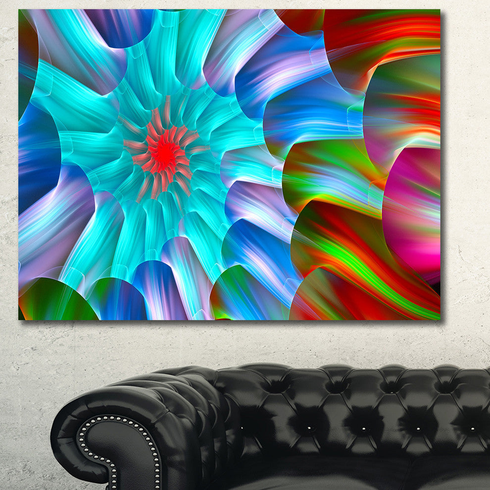 Multi Layered Fractal Spirals, Abstract Canvas Art Print, 40x30