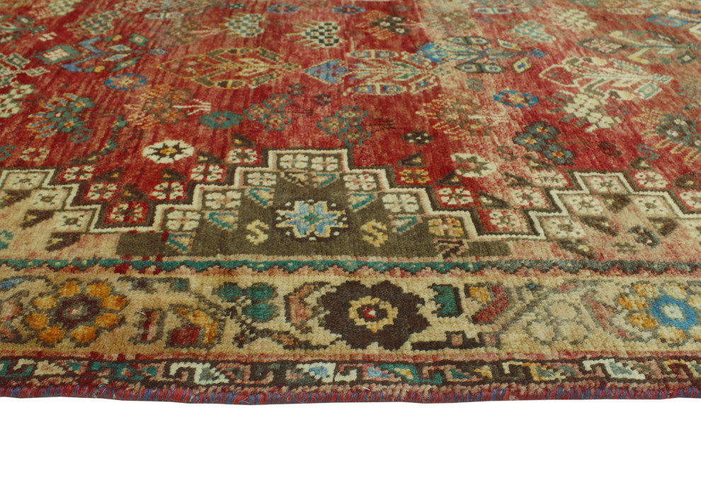Semi-Antique Guven Red Rug
