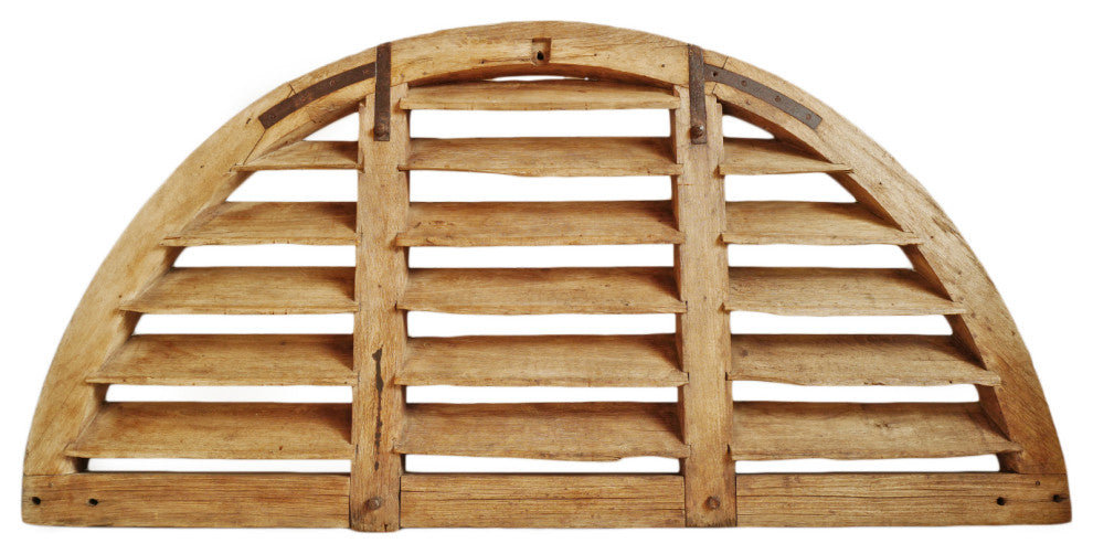 Consigned Large Teak Wood Arched Vent
