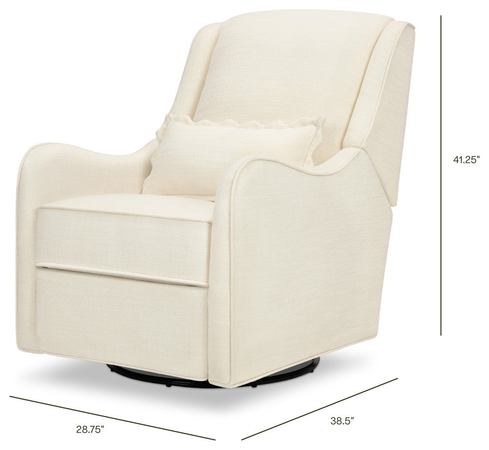 Devon Recliner and Swivel Glider, Performance Ivory Eco-Basketweave