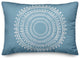 Centered Blue Boho Circle 20x14 Spun Poly Pillow
