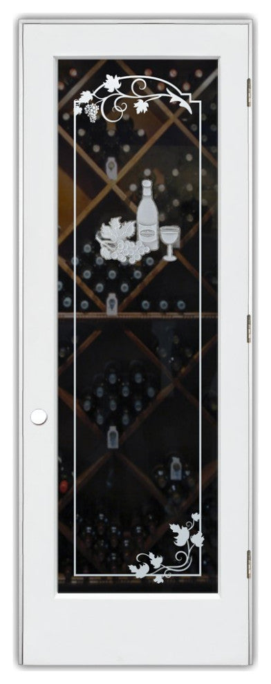 Wine Door - Wine Tasting - Primed - 30" x 80" - Knob on Left - Pull Open