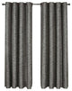 Galleria Blackout Thermal Insulated Stripe Curtain, Gray, 108"x95", Set of 2