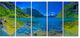 "Panoramic View of Norwegian Fjord" Canvas Print, 5 Panel