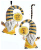 Bee Gnomes with Sunflowers Christmas Holiday Ornaments Set of 2