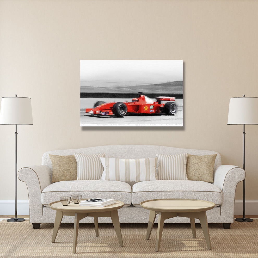 "Ferrari F1 Laguna Seca Watercolor" Fine Art Print