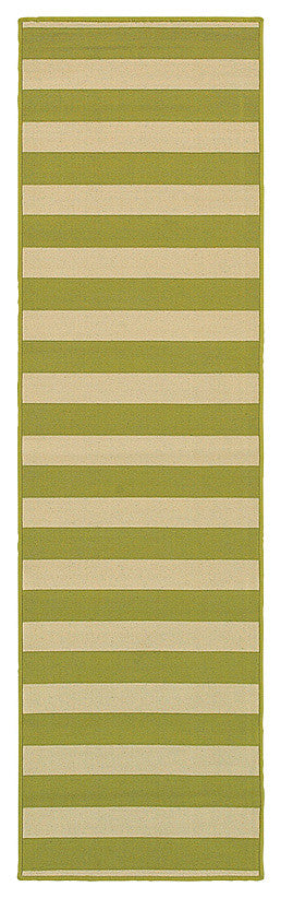 Oriental Weavers Riviera Green/Ivory Geometric Indoor/Outdoor Rug 6'7"X9'6"