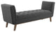 Gray Haven Tufted Button Upholstered Fabric Accent Bench