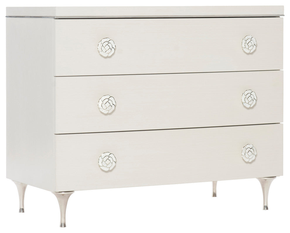 Bernhardt Silhouette Nightstand, Eggshell Finish 34 inch