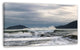 Waves in Lerici Beach Italy, Seascape Canvas Art Print, 32"x16"